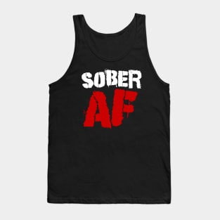 Sober AF Alcoholic Addict Recovery Tank Top